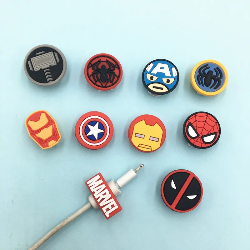 MINISO MARVEL USB ̺ ̾ ȣ     Ŭ Protetor De Cabo ̺   For IPhone ȵ̵
